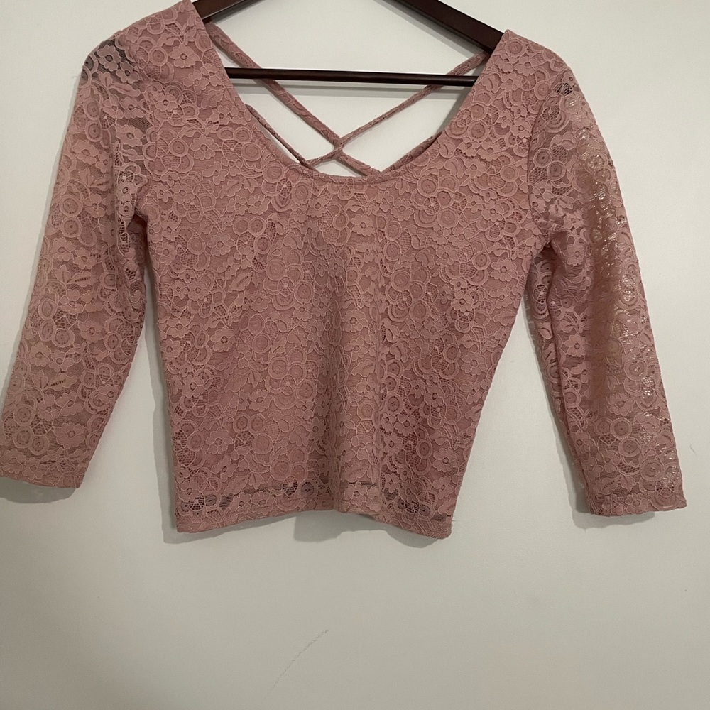Elegant Lace pink top